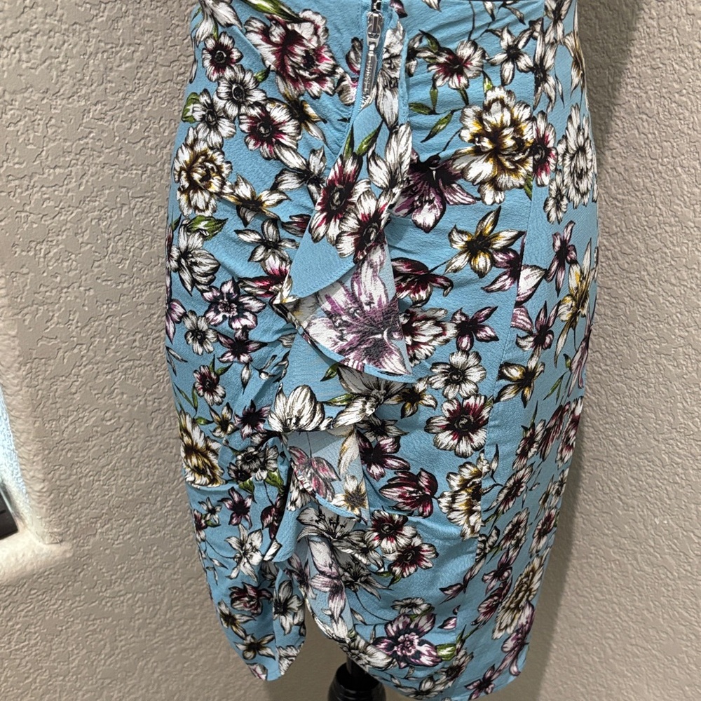 Guess Blue Floral Ruffle Skirt - Picture 2 of 4